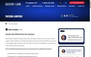Suzuki Law Offices of Tucson website