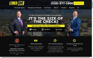 Lerner and Rowe Injury Attorneys of Tucson website