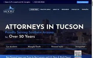 Moore Law Firm of Tucson website