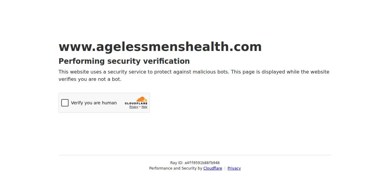 Ageless Men's Health of Irvine website