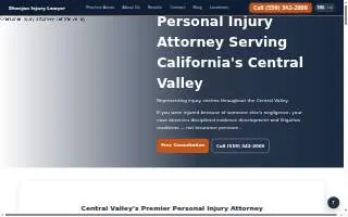 Dhanjan Car Accident and Injury Lawyers of Fresno website