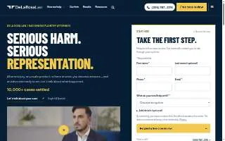 De la Rosa Law of Miami website