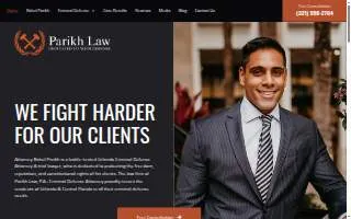 Parikh Law, P.A. website