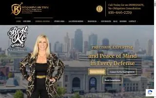 Missouri DWI & Criminal Law Center at Benjamin Law Firm, LLC of Kansas City website