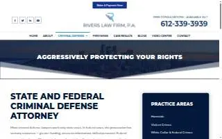 Rivers Law Firm - Minneapolis Criminal Defense website