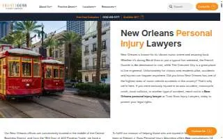Trust Guss Injury Lawyers of New Orleans website