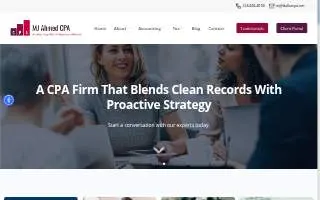 MJ Ahmed CPA website