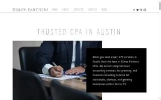 Dimov Tax Specialist website