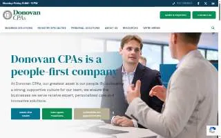 Donovan CPAs of Indianapolis website