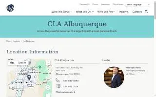 CLA (CliftonLarsonAllen) of Albuquerque website