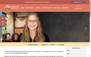 A to Z Accounting Solutions of Tucson website