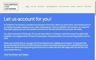 Goldstein Tax Advisors website