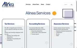Alinea CPA website