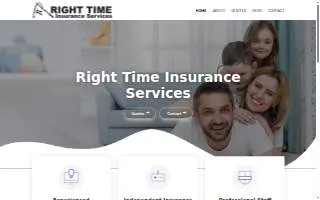 Right Time Insurance Services website