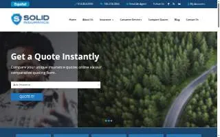 Solid Insurance website
