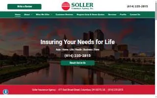 Soller Insurance Agency website