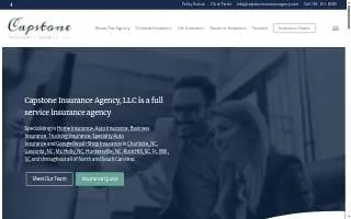 Capstone Insurance Agency of Charlotte website