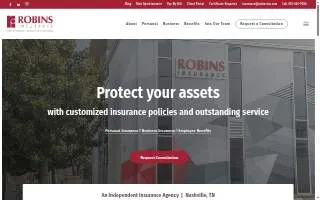 Robins Insurance Agency, Inc. website