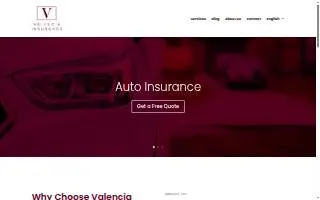 Valencia Insurance website