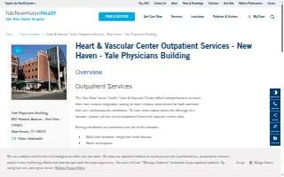 Yale New Haven Health Heart & Vascular Center Outpatient Services - New Haven website