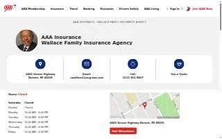 AAA Insurance - Wallace Family Insurance Agency website