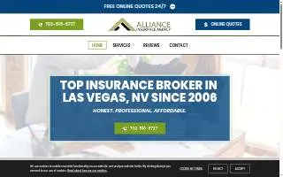Alliance Insurance Agency of Las Vegas website