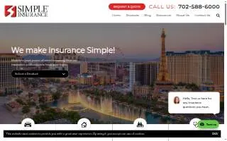 Simple Insurance of Las Vegas website