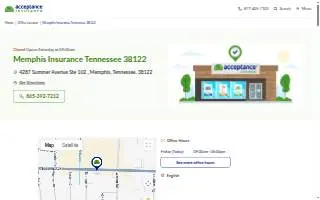 Acceptance Insurance of Memphis website