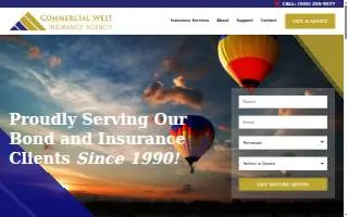 Commercial West Insurance Agency website