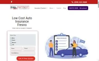 Cal Patriot Insurance website