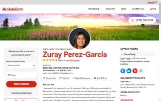 Zuray Perez-Garcia - State Farm Insurance Agent website