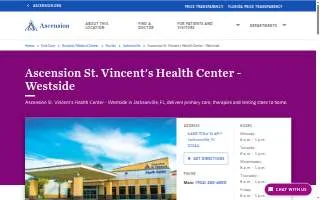 Ascension St. Vincent's Health Center - Westside website