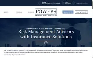 POWERS Insurance and Risk Management of St. Louis website