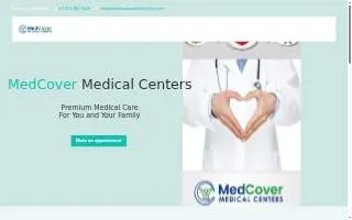 MedCover Medical Centers website