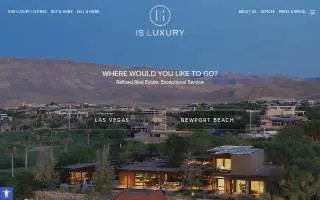 IS LUXURY Real Estate website