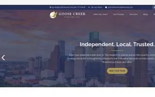 Goose Creek Financial website