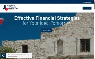 Platinum Wealth Solutions of Texas, LLC website