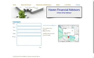Haven Financial Advisors website