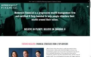 Modernist Financial website