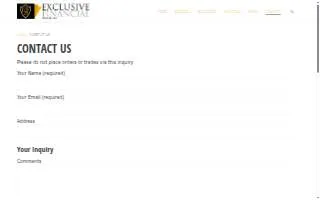 Exclusive Financial Strategies website