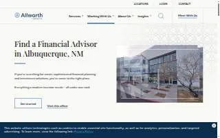 Allworth Financial of Albuquerque website