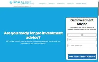 Sickle Hunter Financial Advisors website