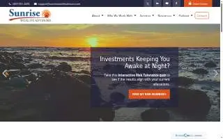 Sunrise Wealth Advisors of Hunters Creek website