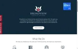 Broadview Financial Advisors website