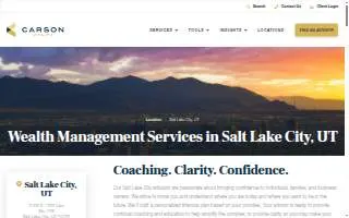Carson Wealth of Salt Lake City website
