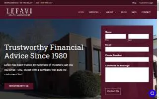 Lefavi Wealth Management of Salt Lake City website
