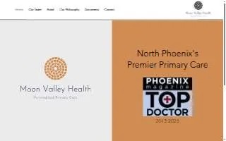Moon Valley Health website