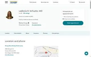 LaDocia Schuetz, MD - Sharp Rees-Stealy Point Loma website
