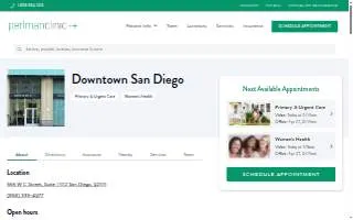 Perlman Clinic Downtown San Diego website