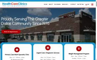 HealthCareClinics Primary Care website